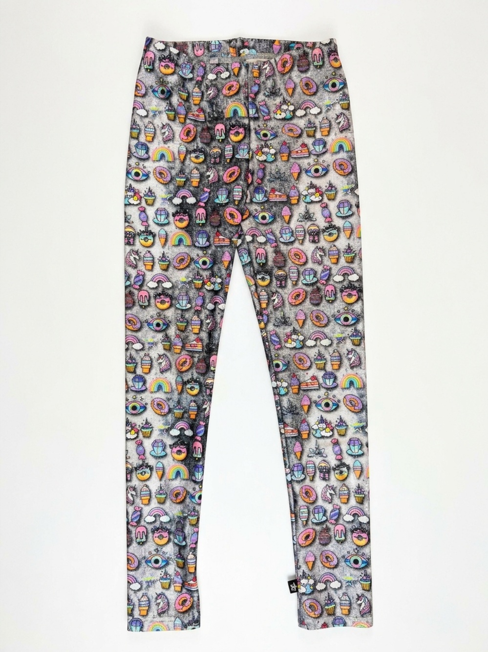 Pixie Lane Rainbow Emoji Print Leggings Size 7